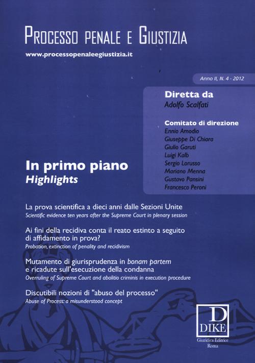 Processo penale e giustizia. Vol. 4