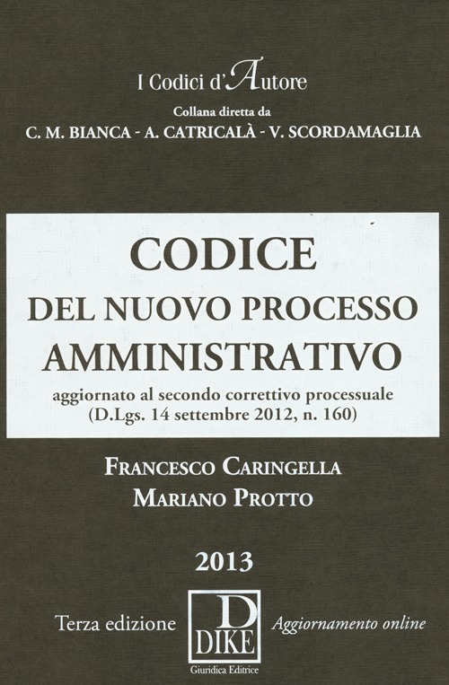 Codice del nuovo processo amministrativo