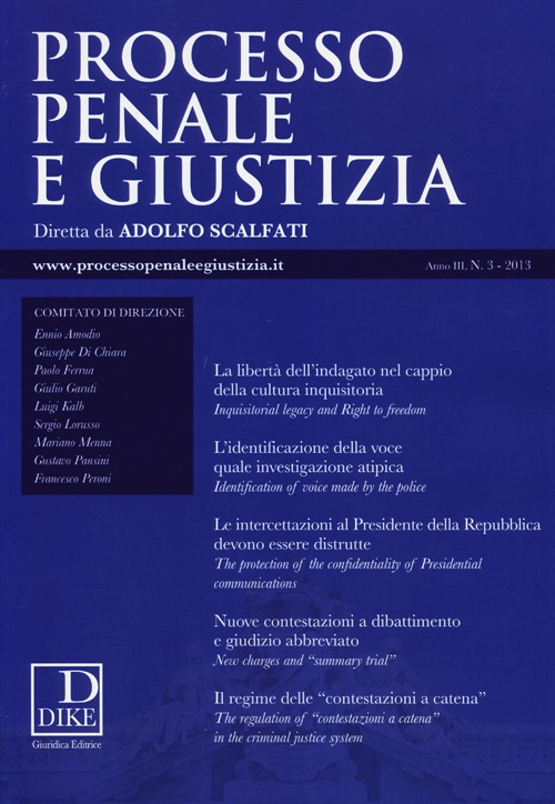 Processo penale e giustizia. Vol. 3