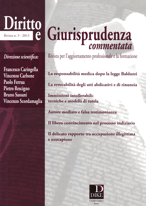 Diritto e giurisprudenza commentata. Vol. 5