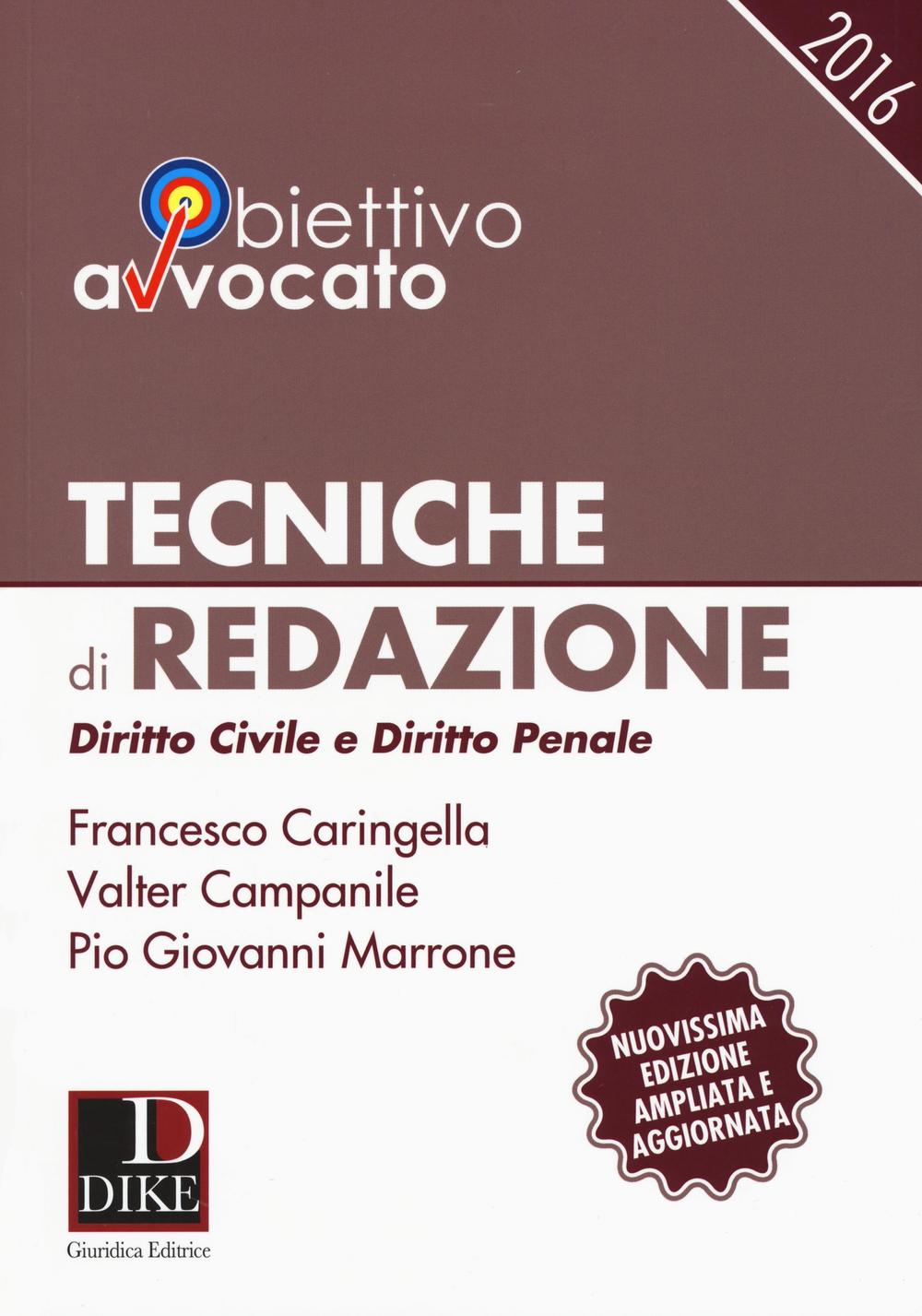 Tecniche di redazione. Diritto civile e diritto penale