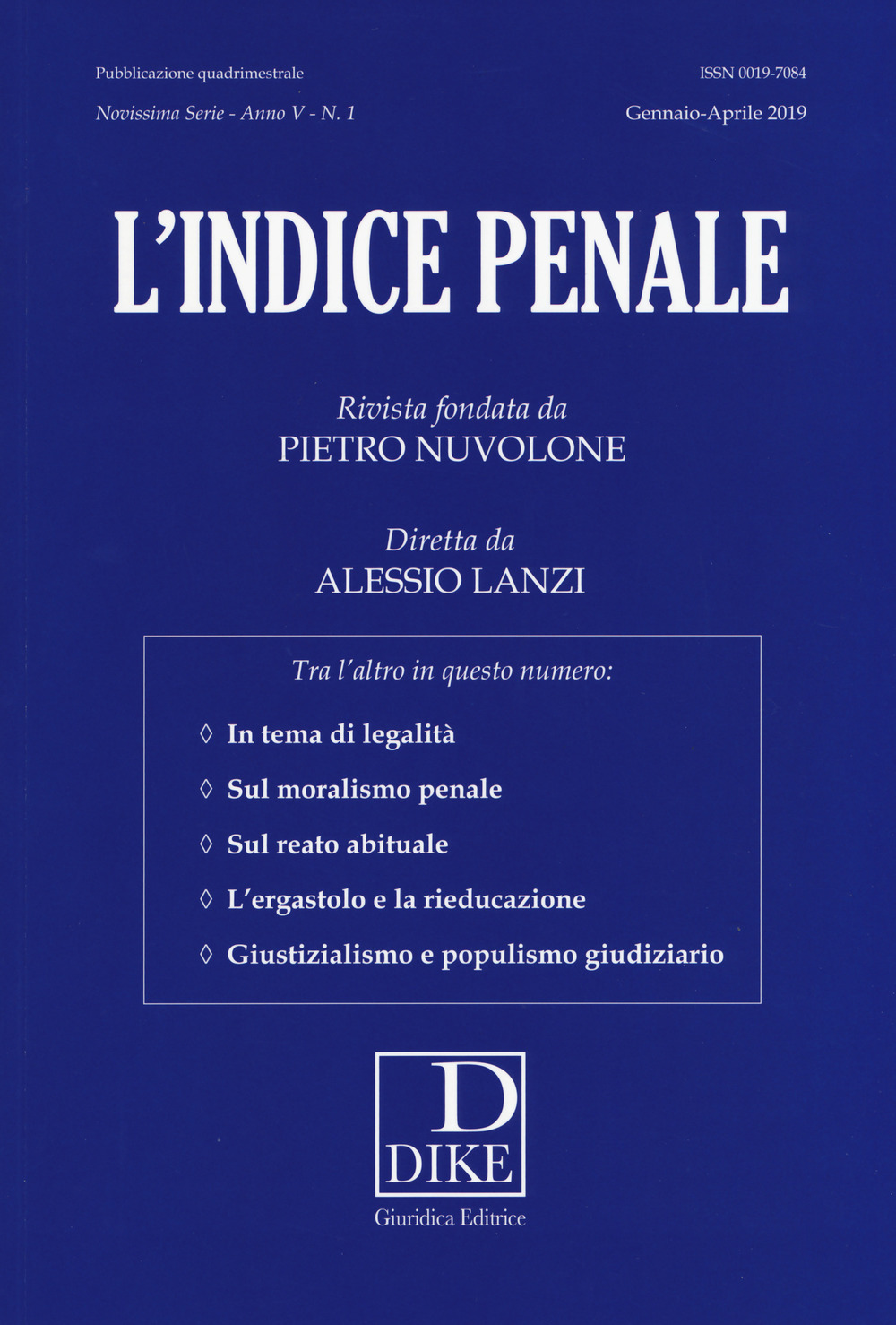 L'indice penale. Vol. 1