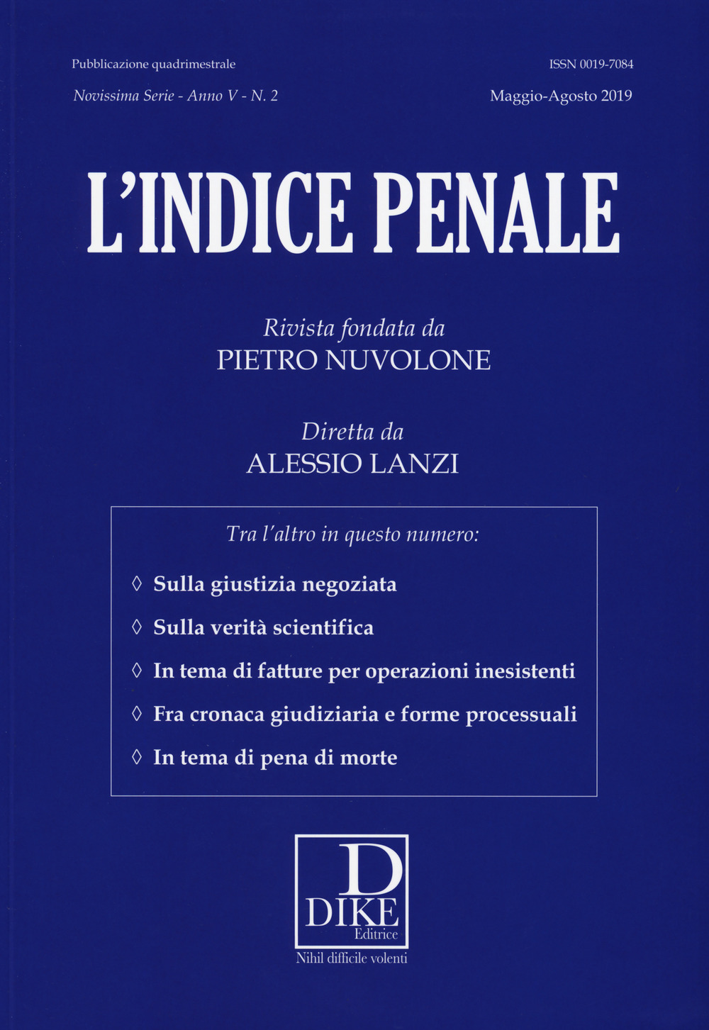 L'indice penale. Vol. 2