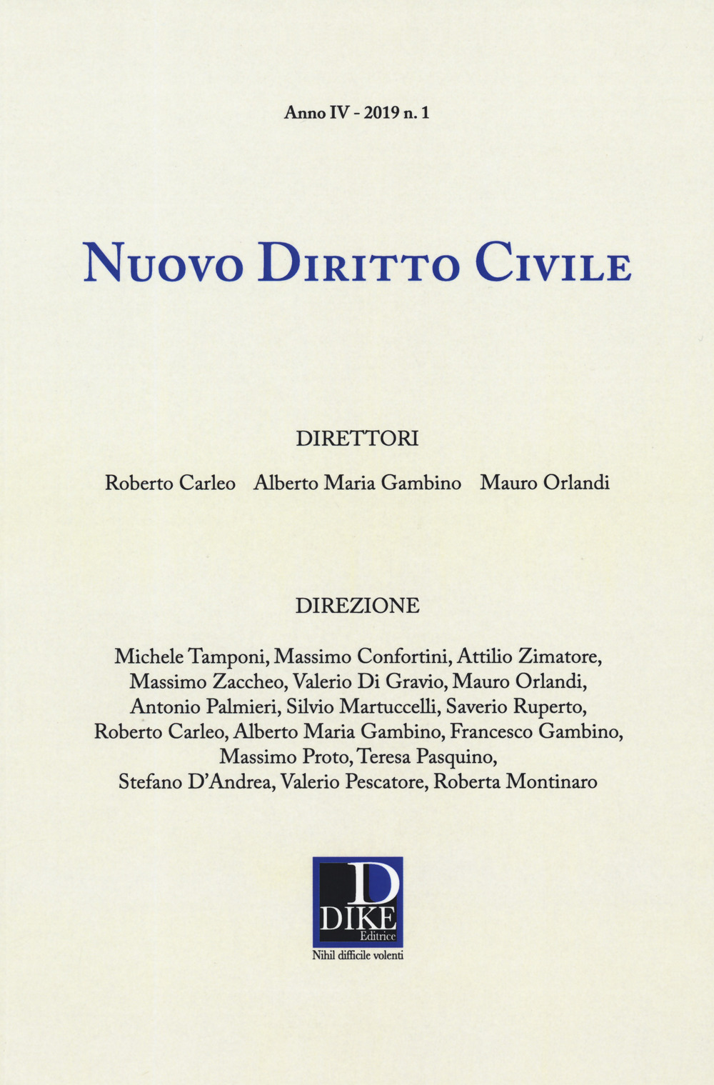 Nuovo diritto civile. Vol. 1