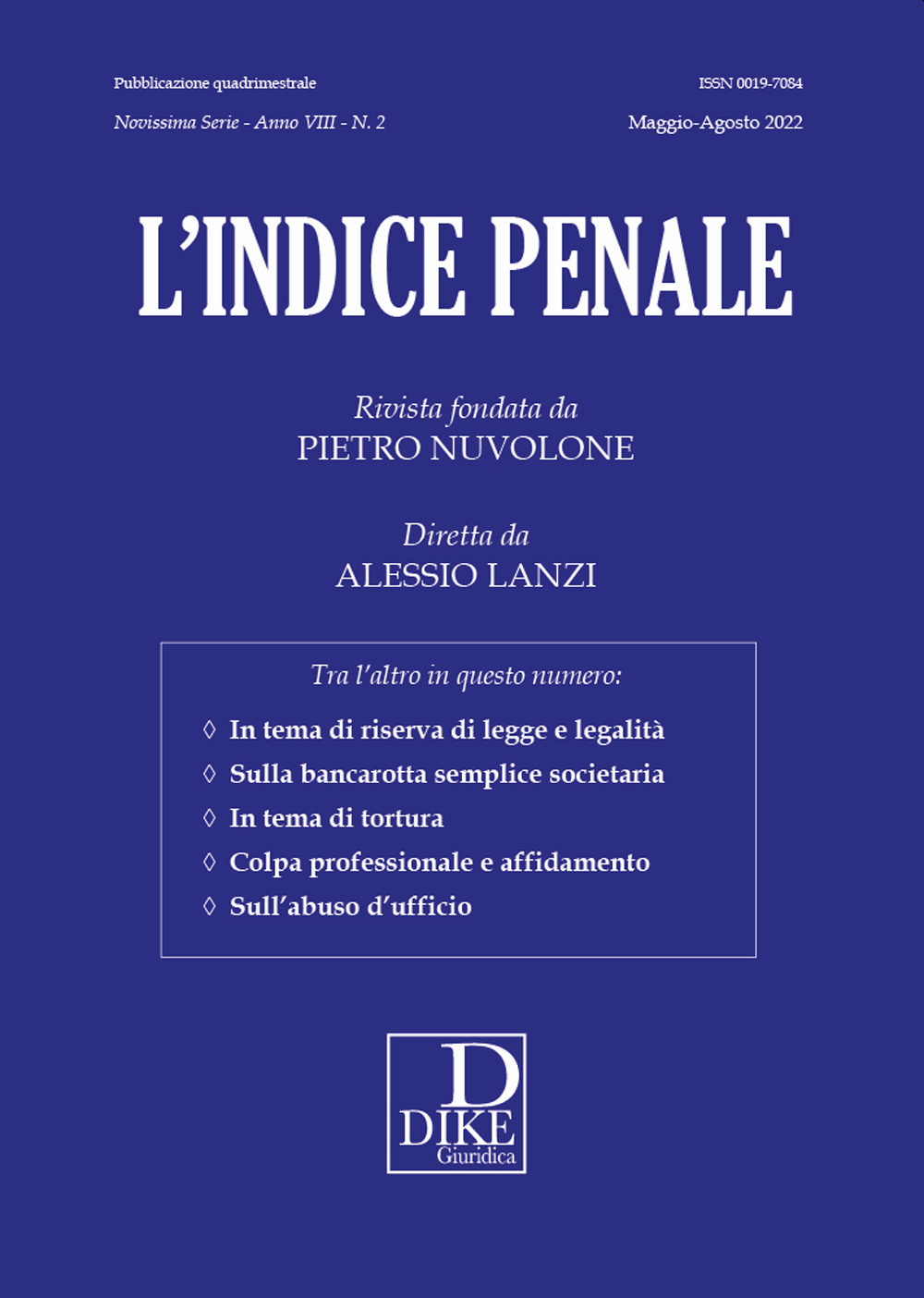 L'indice penale. Vol. 2