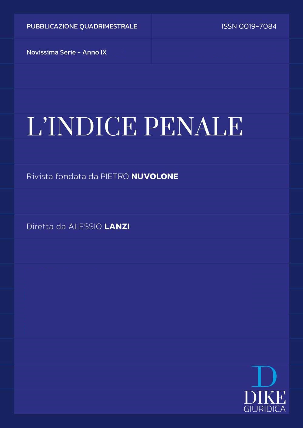 L'indice penale. Vol. 1