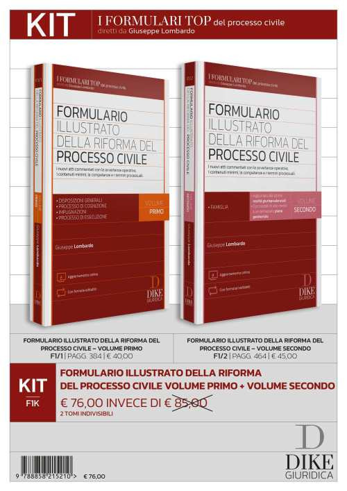 Kit Formulario illustrato della riforma del processo civile. Vol. 1-2