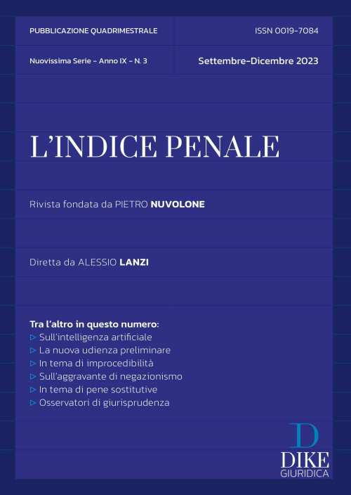 L'indice penale. Vol. 3: Settembre-dicembre