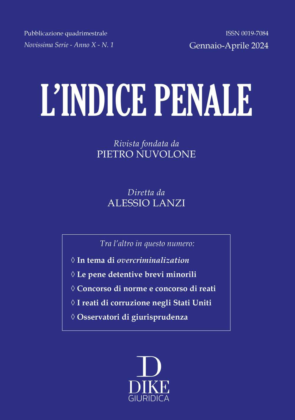 L'indice penale. Vol. 1: gennaio-aprile