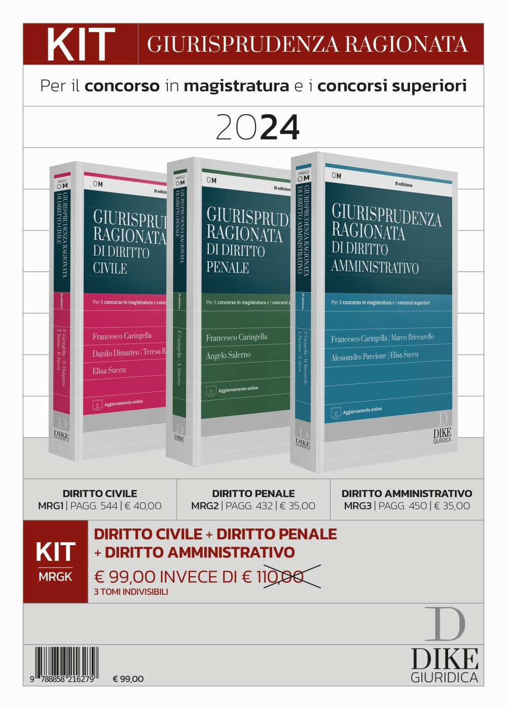 Kit giurisprudenza ragionata. Civile, amministrativo e penale. Per il concorso in magistratura e concorsi superiori
