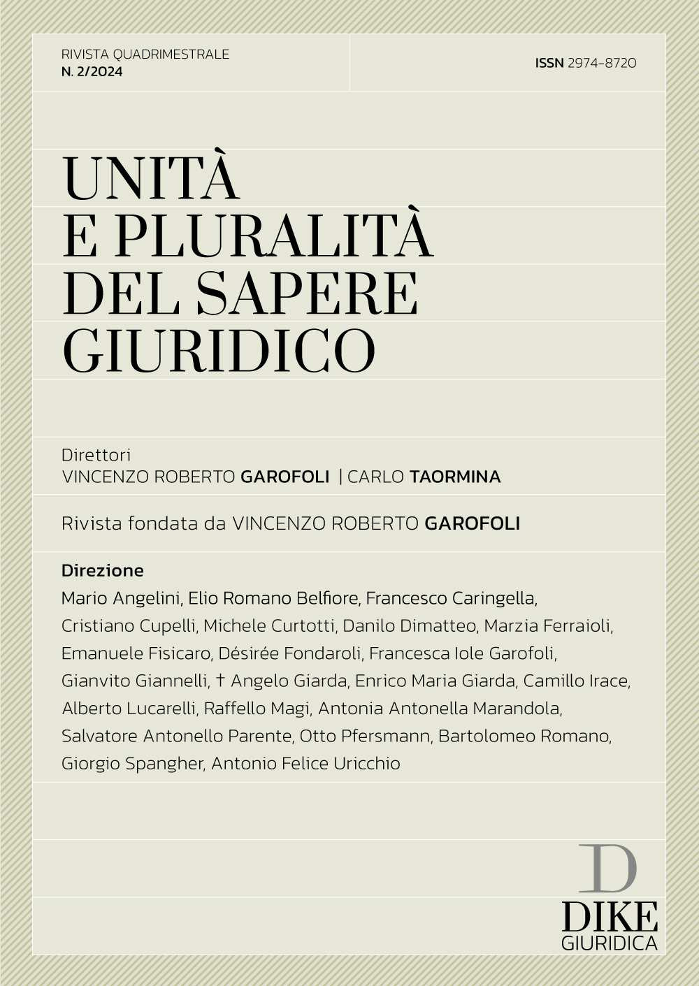 Unità e pluralità del sapere giuridico. Vol. 2