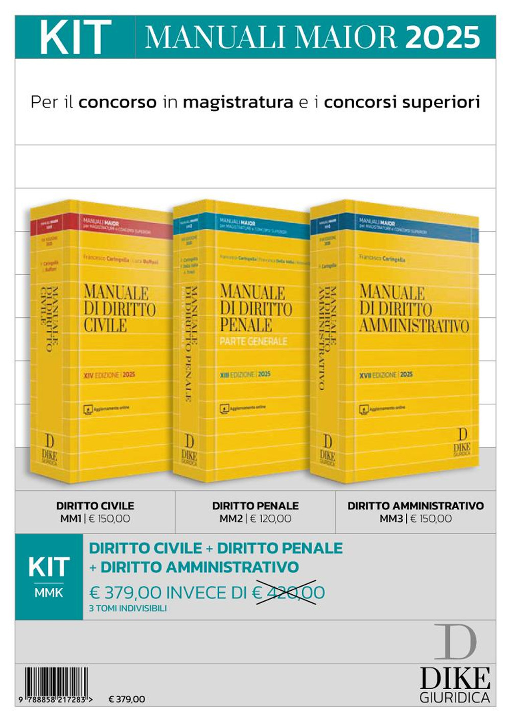 Kit manuali maior 2025: Diritto civile-diritto penale-diritto amministrativo