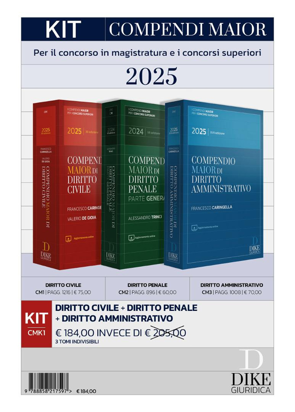 Kit Compendi Maior 2025. Diritto civile + Diritto penale (parte generale) + Diritto amministrativo