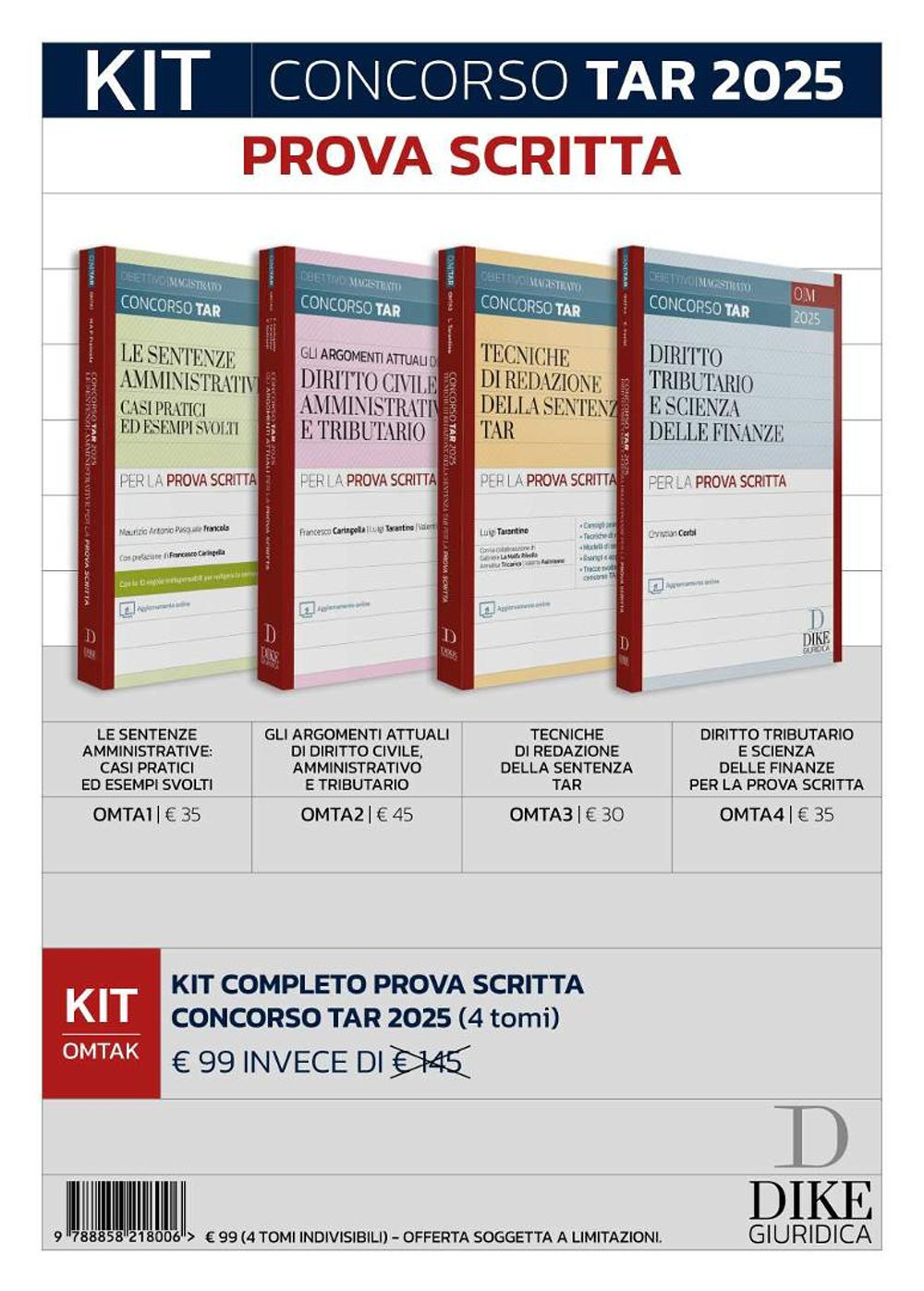 Kit concorso TAR 2025. Prova scritta