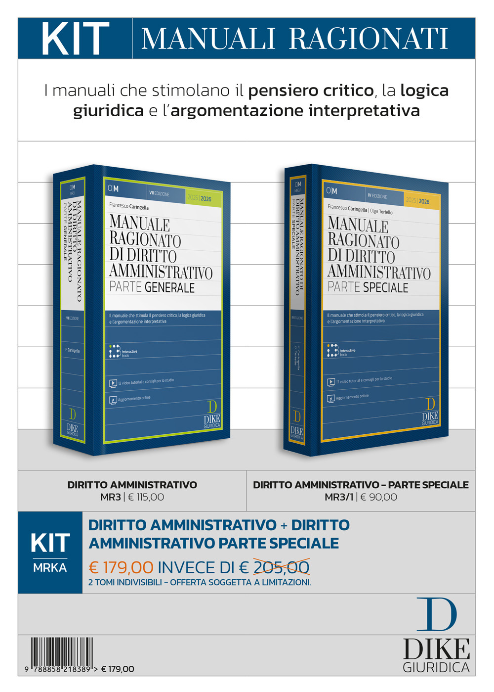 Kit. Manuali ragionati: Diritto amministrativo-Diritto amministrativo parte speciale