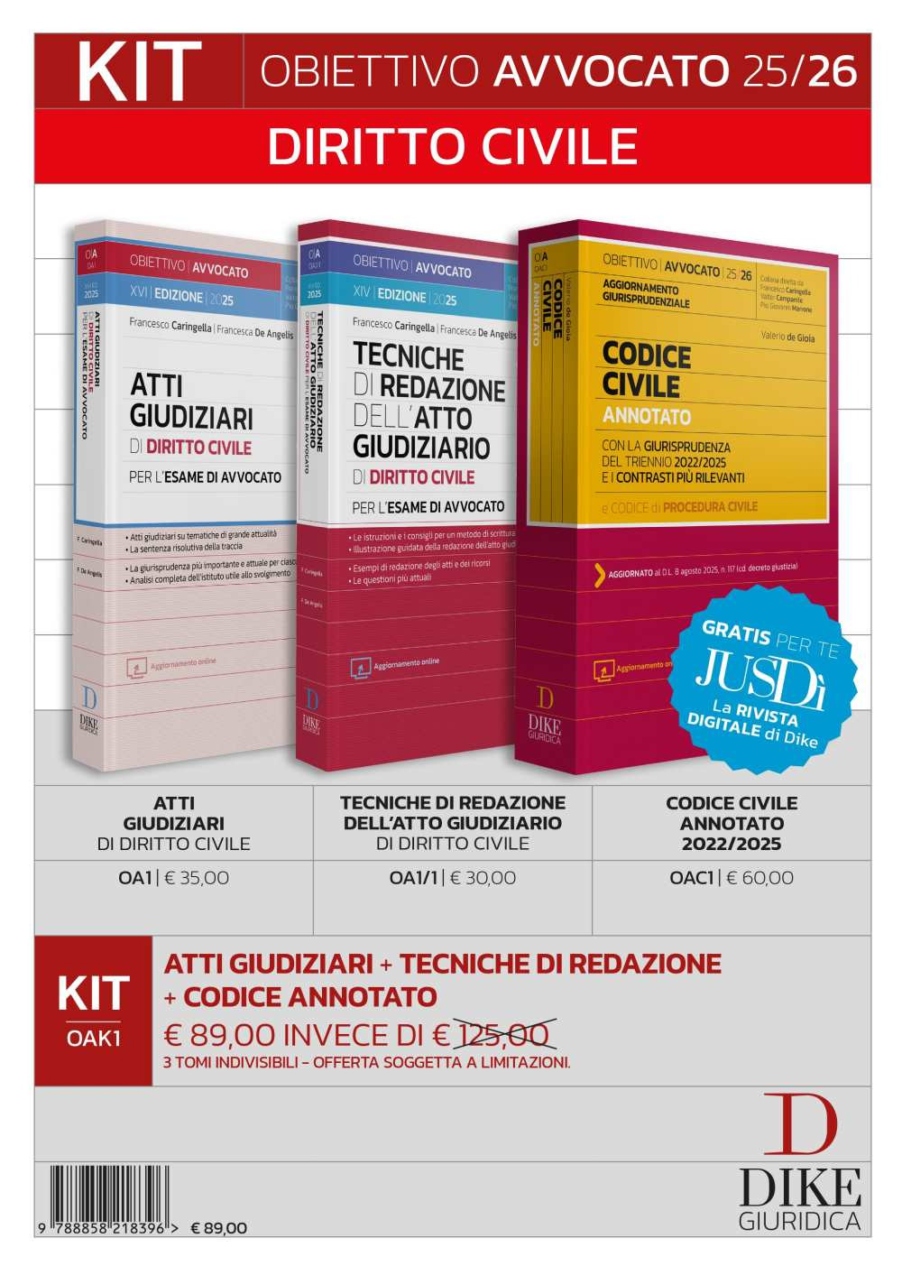 Kit. Obiettivo avvocato 25/26 Diritto civile: Atti giudiziari di diritto civile-Tecniche di redazione dell'atto giudiziario di diritto civile-Codice civile annotato 2022/2025