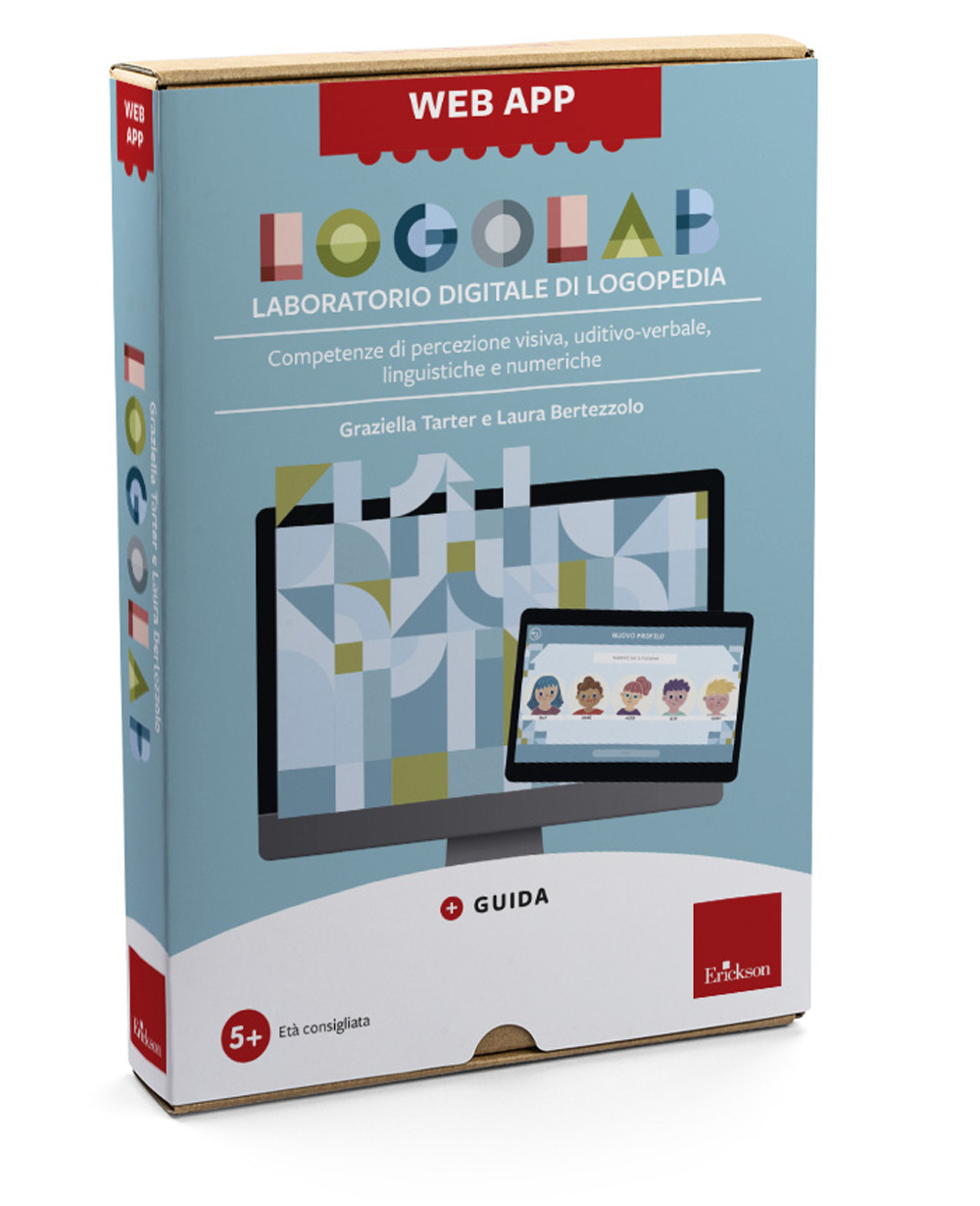 Web app Logolab. Laboratorio digitale di Logopedia. Competenze di percezione visiva, uditivo-verbale, linguistiche e numeriche