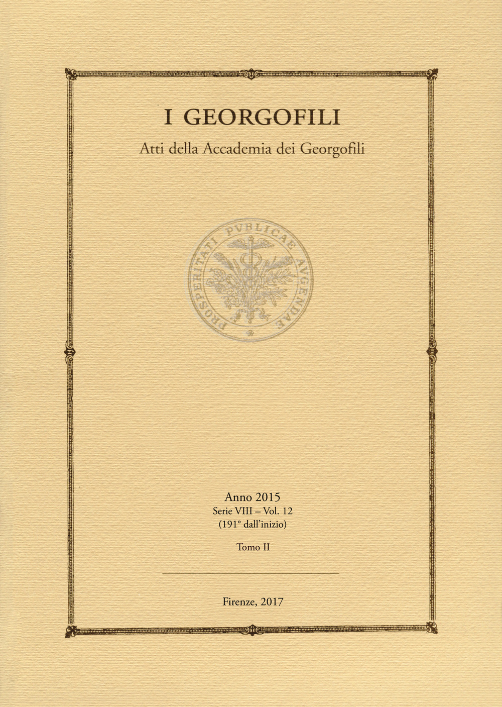 I georgofili. Vol. 12