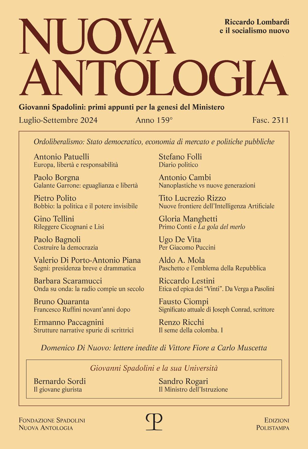Nuova antologia. Vol. 159: Luglio-settembre