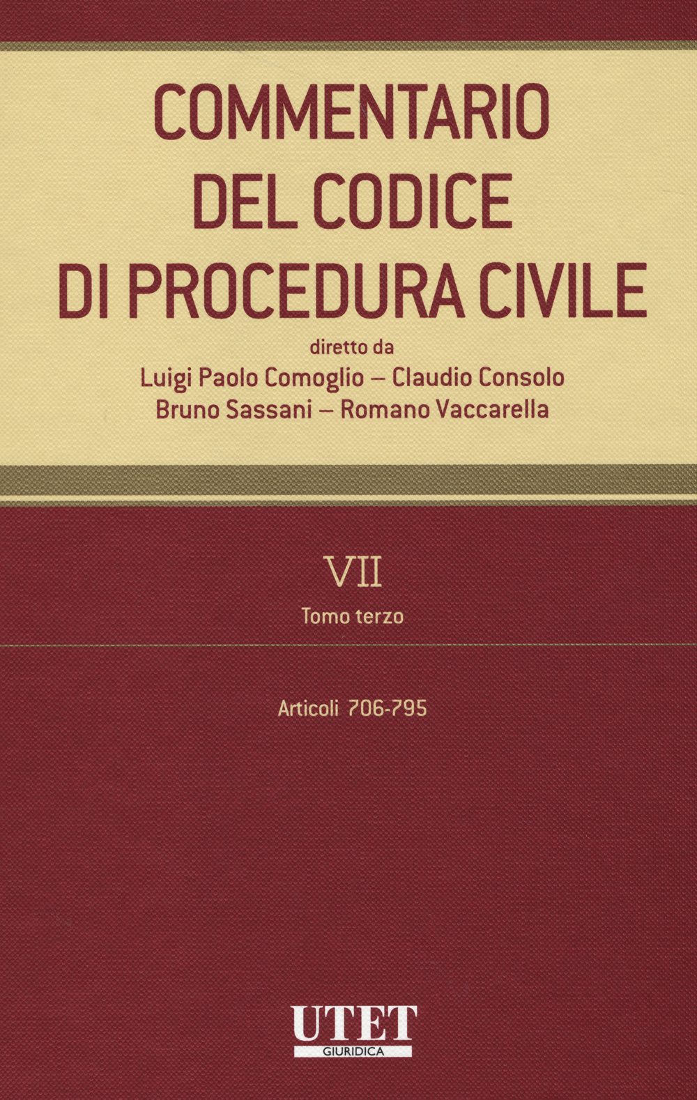 Commentario del codice di procedura civile. Vol. 7/3: Articoli 706-795