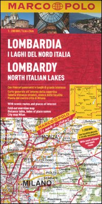 Lombardia, i laghi del Nord Italia 1:200.000