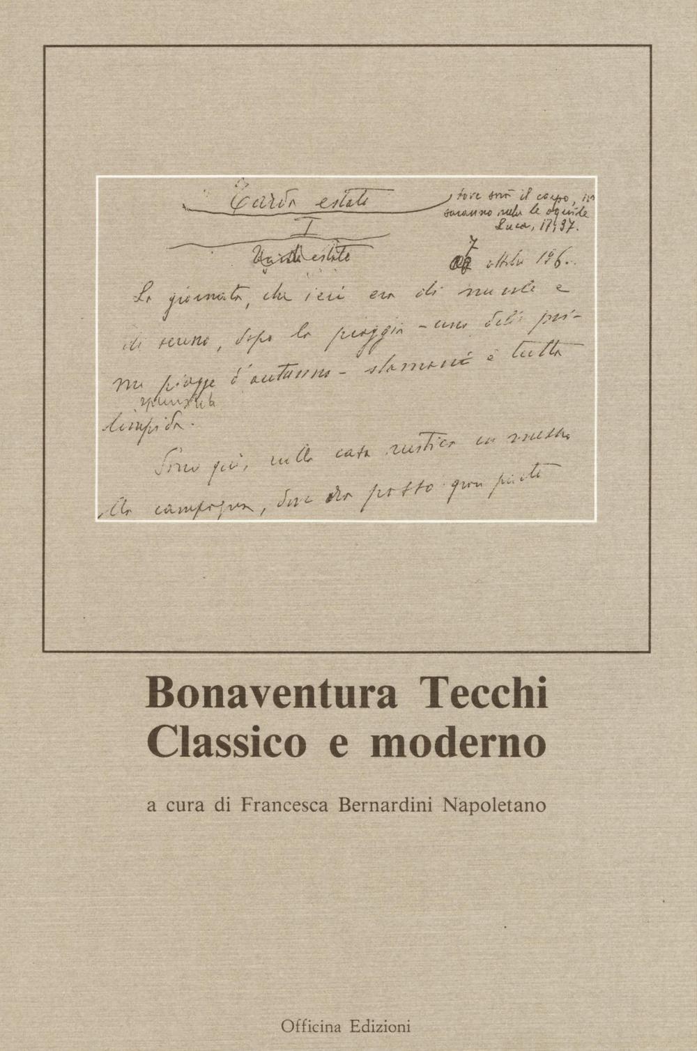Bonaventura Tecchi classico e moderno