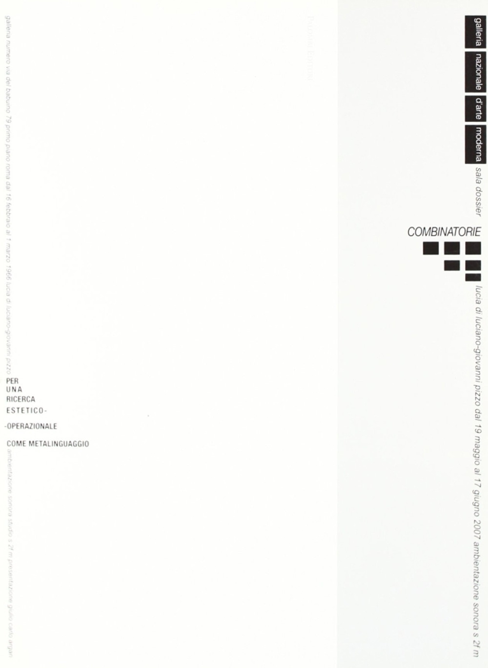 Combinatorie. Arte programmata anni '60