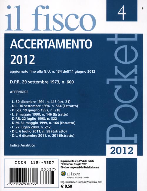 Pocket (2012). Vol. 4: Accertamento