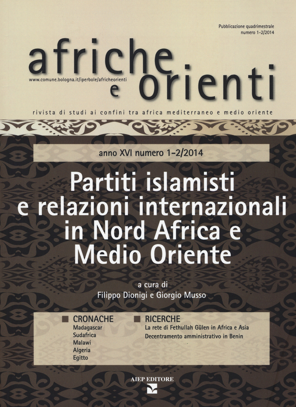 Afriche e Orienti . Vol. 1-2: Partiti islamisti e relazioni internazionali in Nord Africa e Medio Oriente