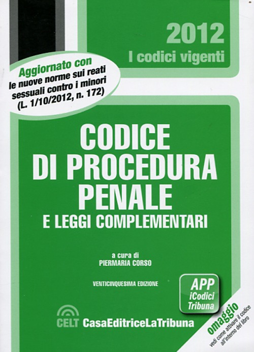 Codice di procedura penale e leggi complementari