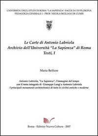 Antonio Labriola, «La Sapienza», l'immagine del tempo