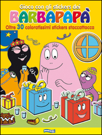 Gioco con gli stickers dei Barbapapà. Oltre 30 coloratissimi stickers staccattacca