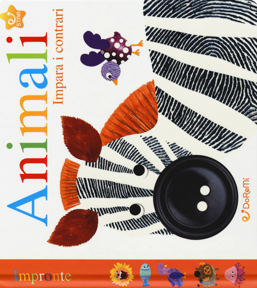 Animali. Impara i contrari. Impronte