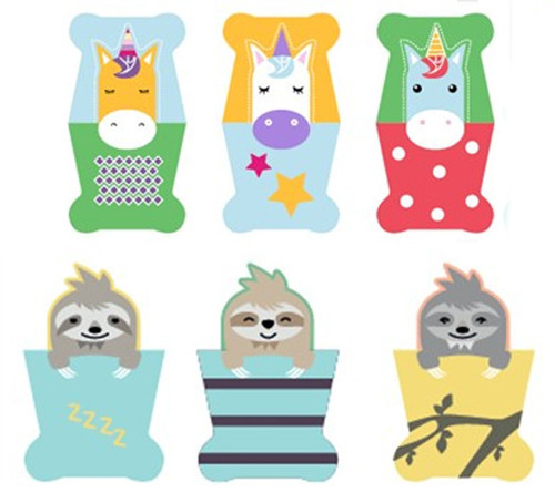 Segnalibro magnetico. Bradipo-unicorno