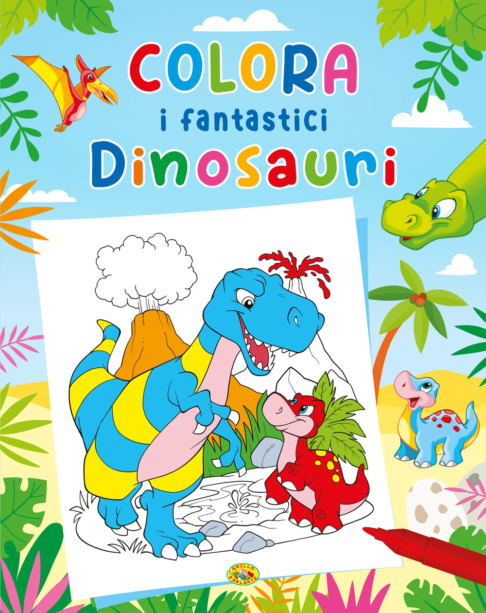 Colora i fantastici dinosauri
