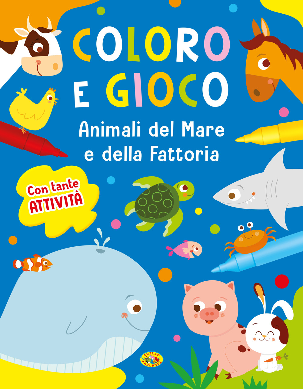 Animali del mare e della fattoria. Coloro e gioco