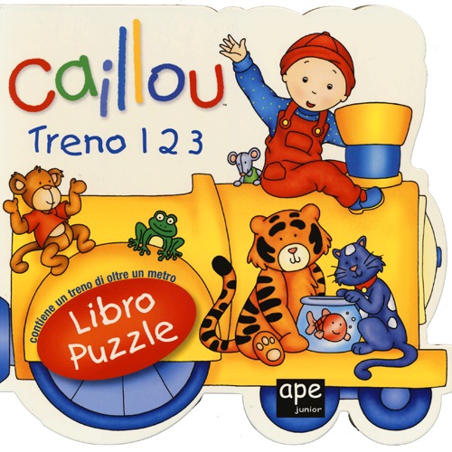 Caillou. Treno 1 2 3. Libro puzzle