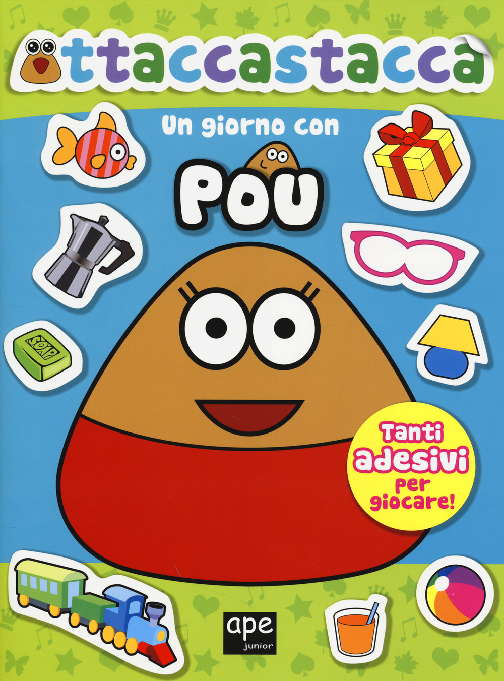Un giorno con Pou. Attaccastacca. Con adesivi