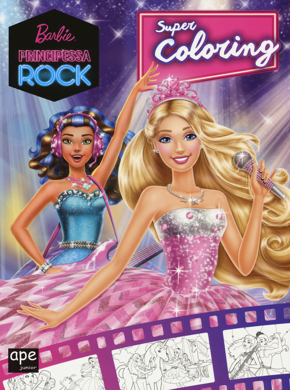 Barbie principessa rock. Super coloring