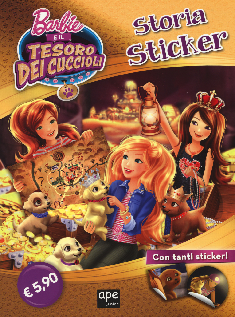 Barbie e il tesoro dei cuccioli. Storia sticker. Con adesivi
