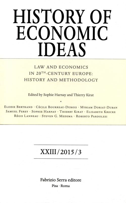 Law and economics in 20th century Europe. History and methodology
