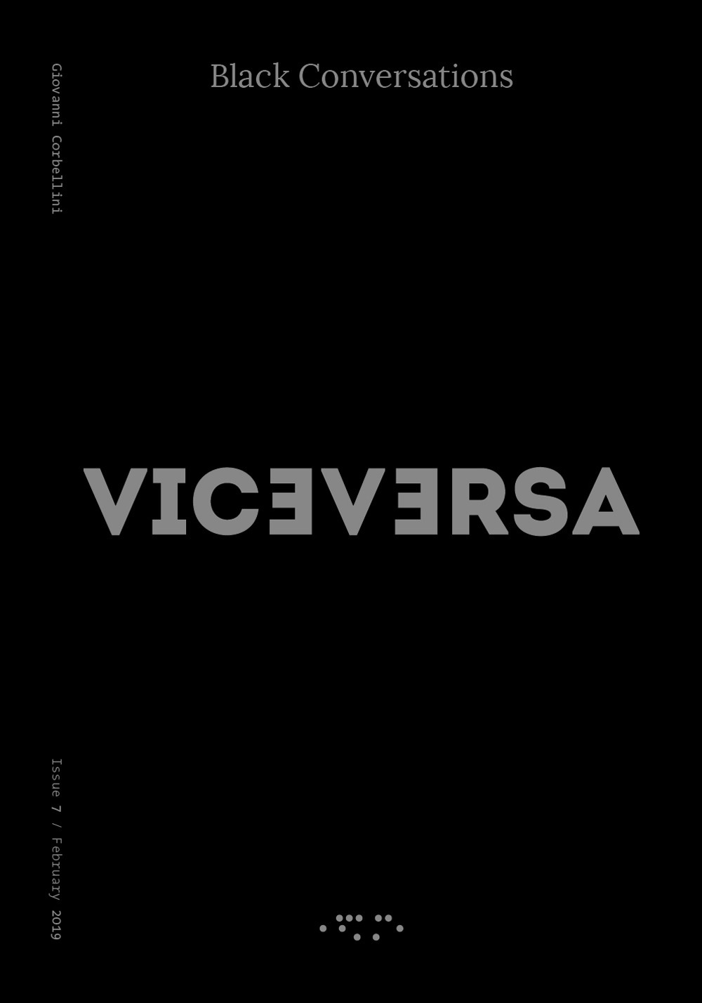 Viceversa. Vol. 7: Black conversations