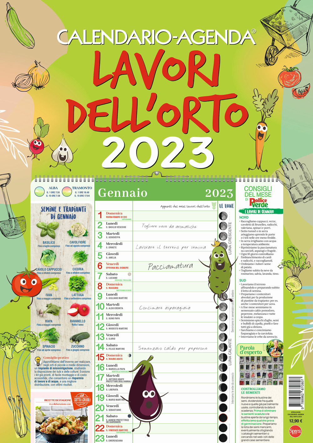 Lavori dell'orto. Calendario-agenda 2023