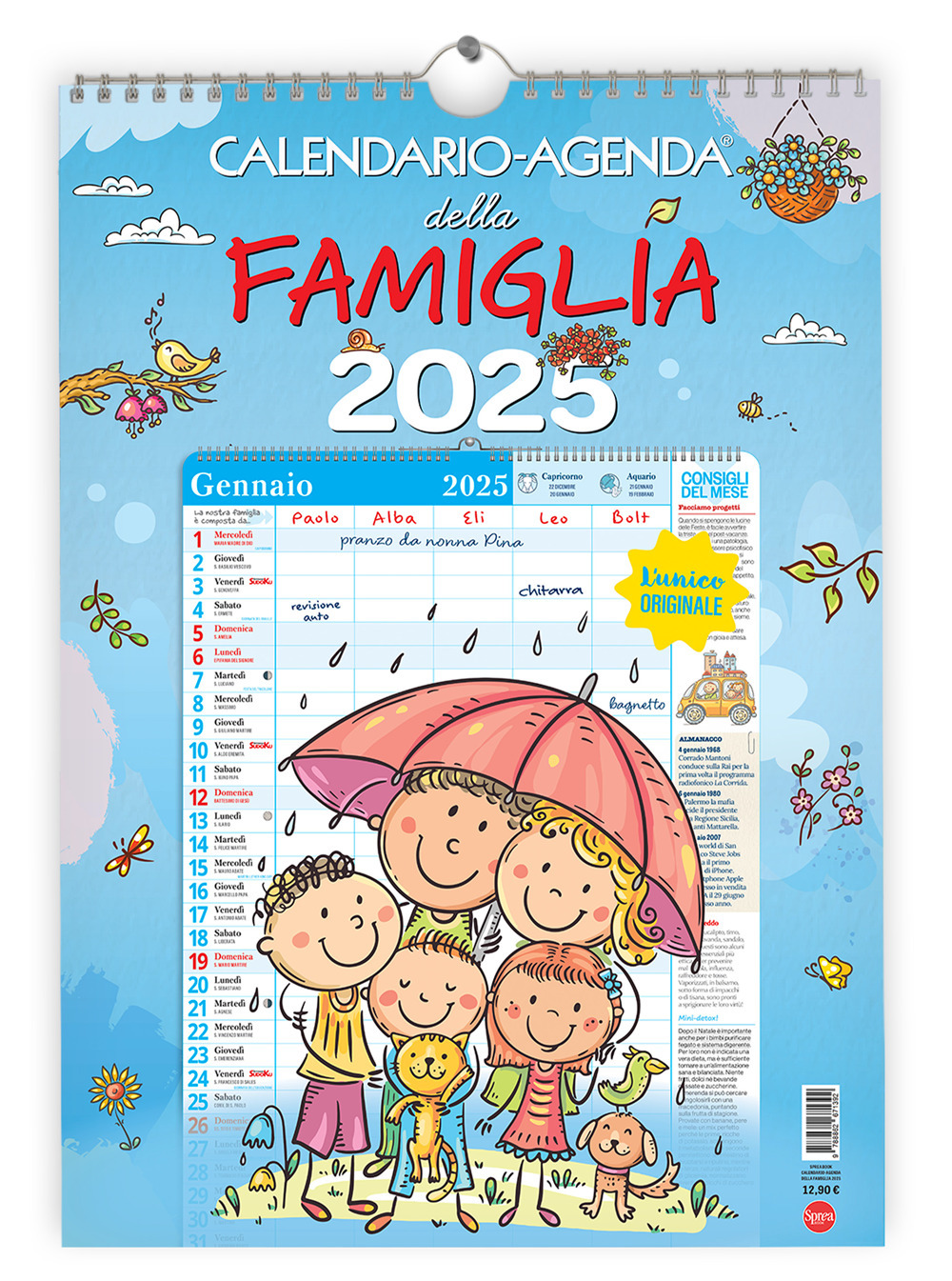 Calendario-agenda della famiglia 2025
