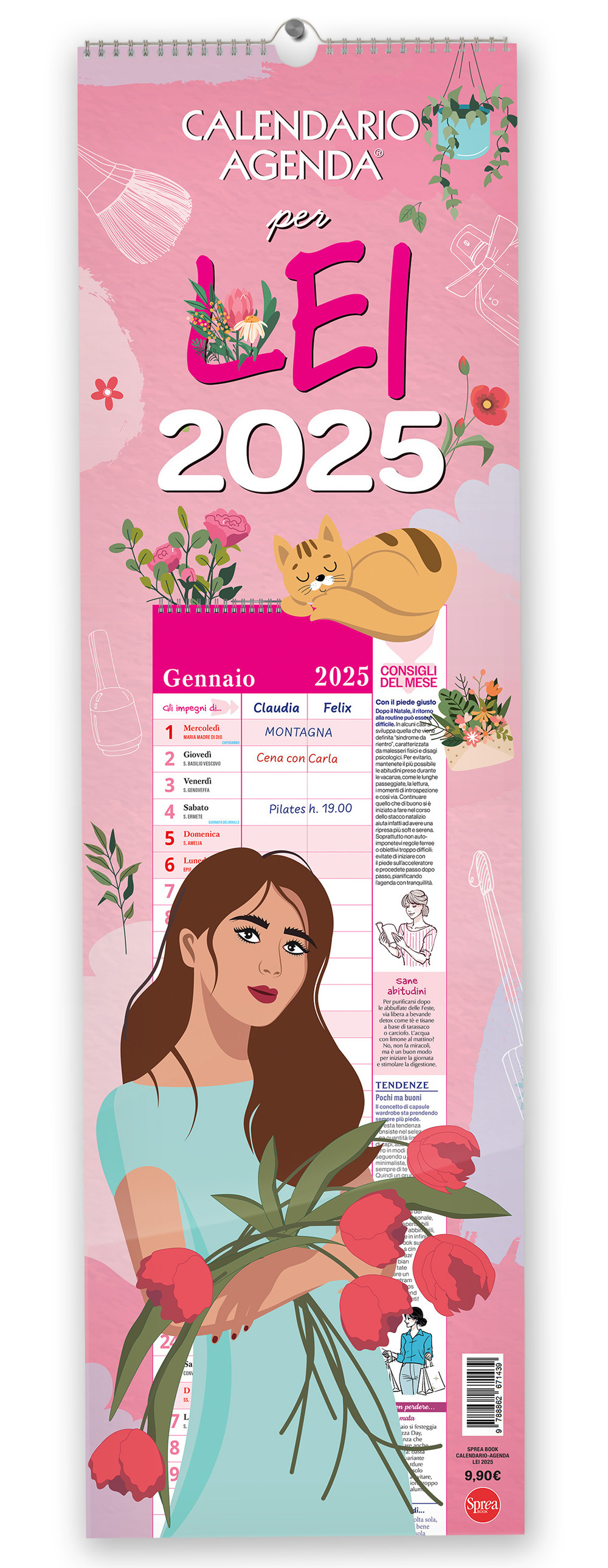 Calendario-agenda per lei 2025