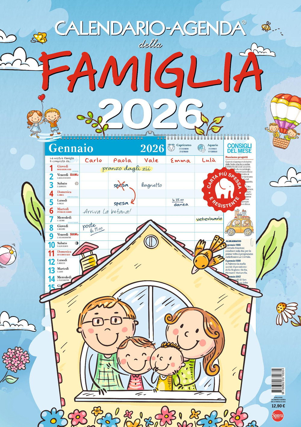 Calendario-agenda della famiglia 2026