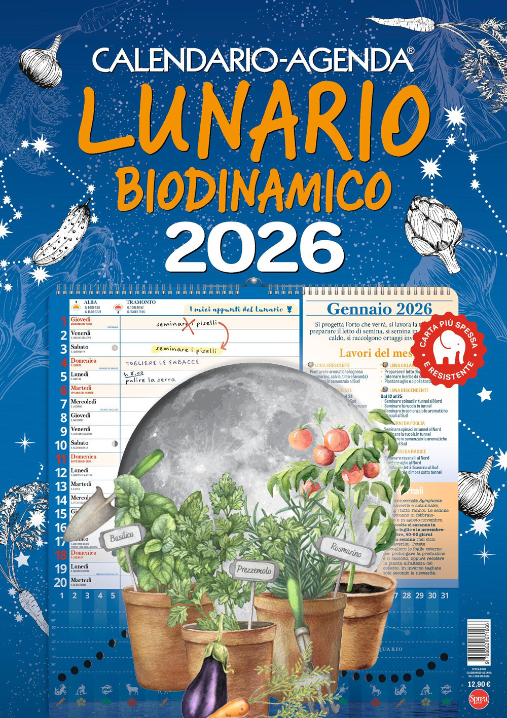 Lunario. Calendario-agenda 2026