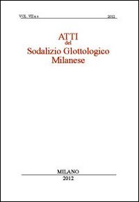 Atti del sodalizio glottologico milanese. Nuova serie. Ediz. italiana e inglese. Vol. 7