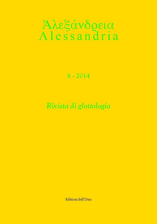 Alessandria. Rivista di glottologia. Vol. 8