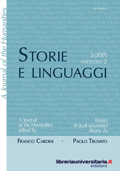 Storie e linguaggi. Rivista di studi umanistici. Ediz. italiana e inglese. Vol. 3/2